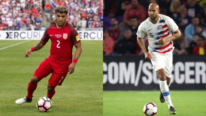 Collage of DeAndre Yedlin and John Brooks