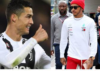 Ronaldo meets Lewis Hamilton in Monaco