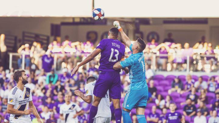 Bingham in action with LA Galaxy during the match against Orlando City