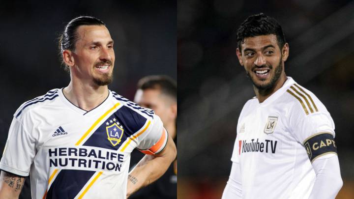 Collage of Zlatan Ibrahimovic and Carlos Vela