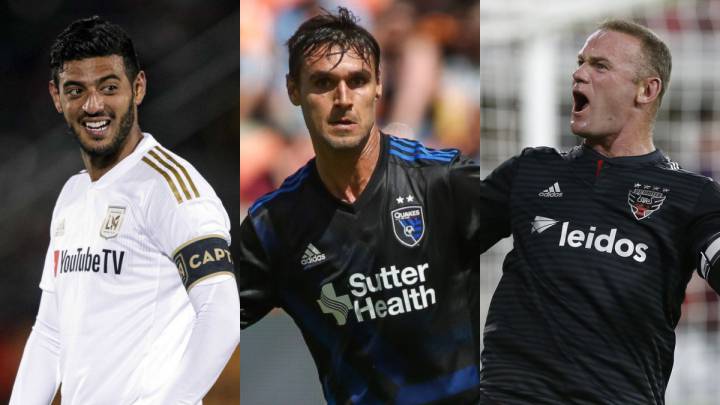 Collage of Carlos Vela, Chris Wondolowski and Wayne Rooney