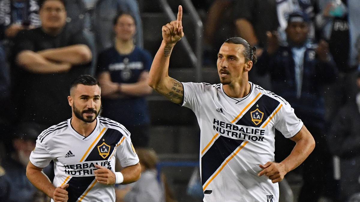 Zlatan Ibrahimovic in action with LA Galaxy