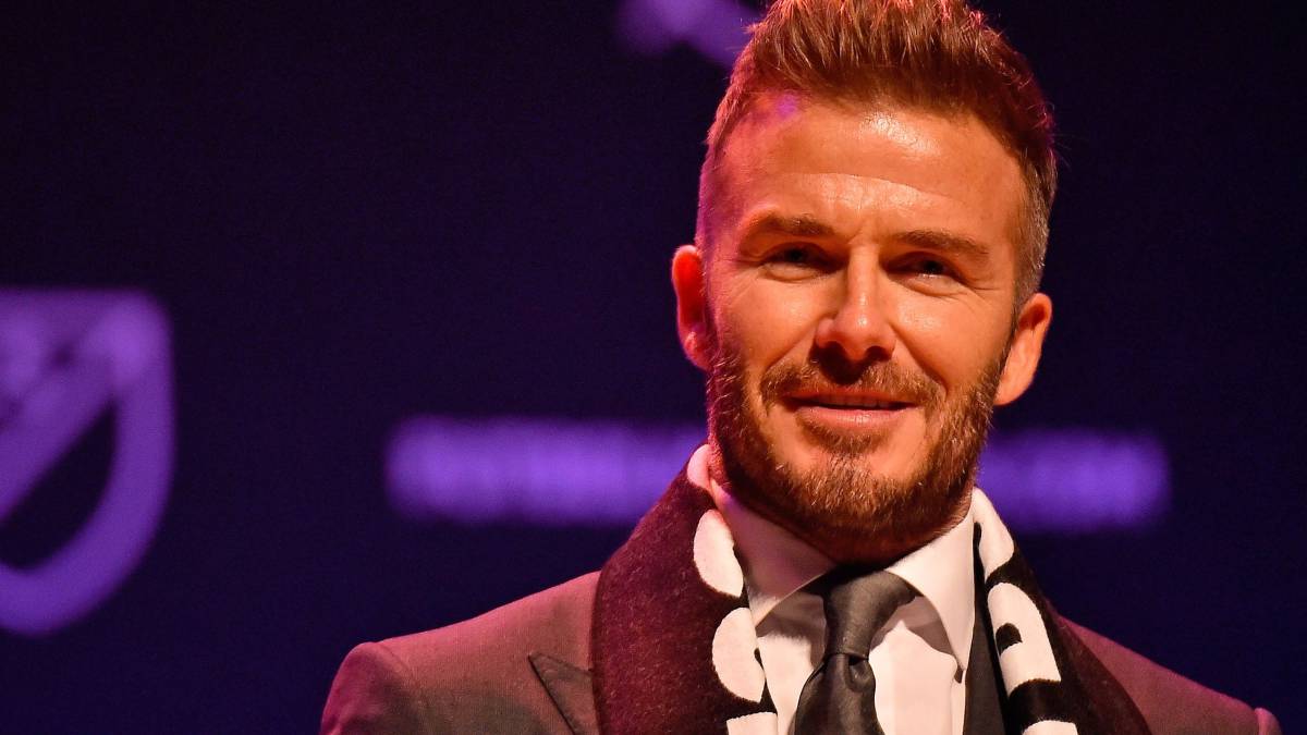 David Beckham during the presentation of his MLS team, Inter Miami