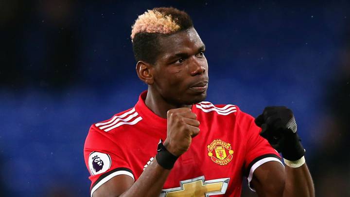 Paul Pogba celebrating with Manchester United