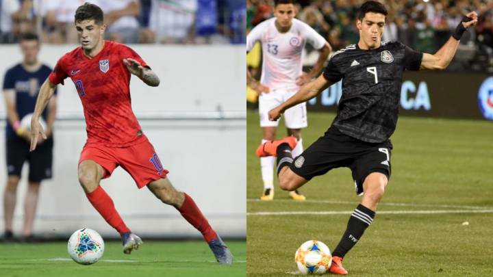 Collage of Christian Pulisic and Raul Jimenez