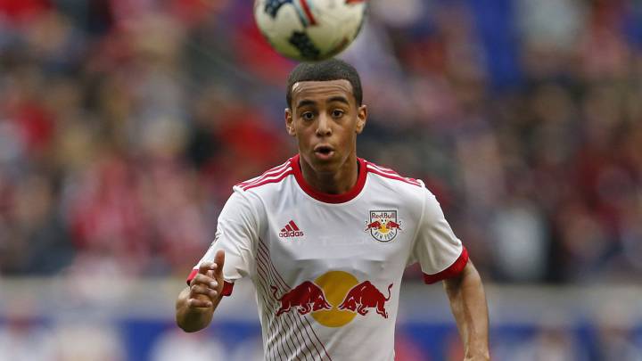 Tyler Adams in action with NY Red Bulls