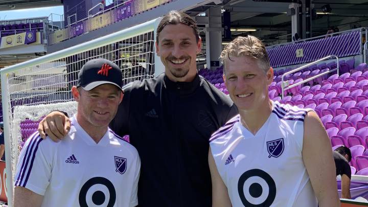 Wayne Rooney, Zlatan Ibrahimovic and Bastian Schweinsteiger at the MLS All-Star Game