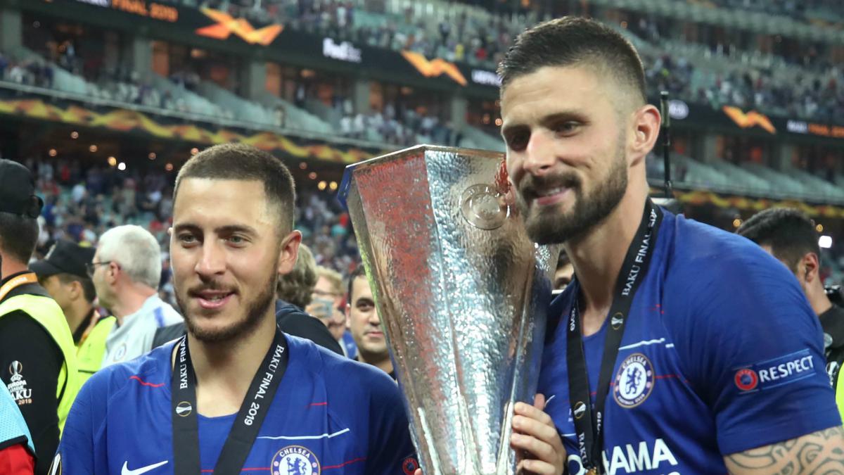 Hazard, Jovic and Giroud in running for Europa League award