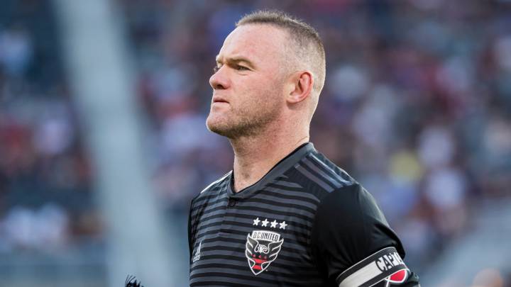Wayne Rooney looks on before the game against the Philadelphia Union at Audi Field