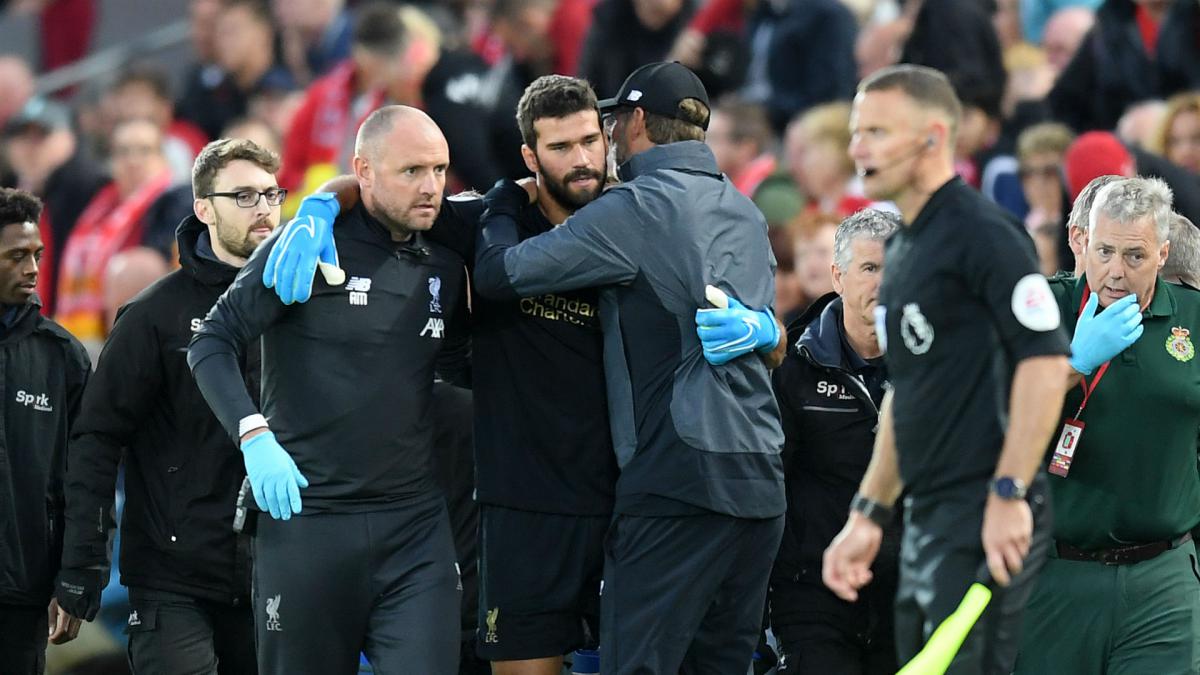 Alisson out for next few weeks, says Klopp