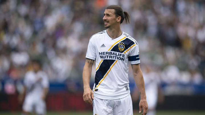 Zlatan Ibrahimovic during an MLS match with LA Galaxy