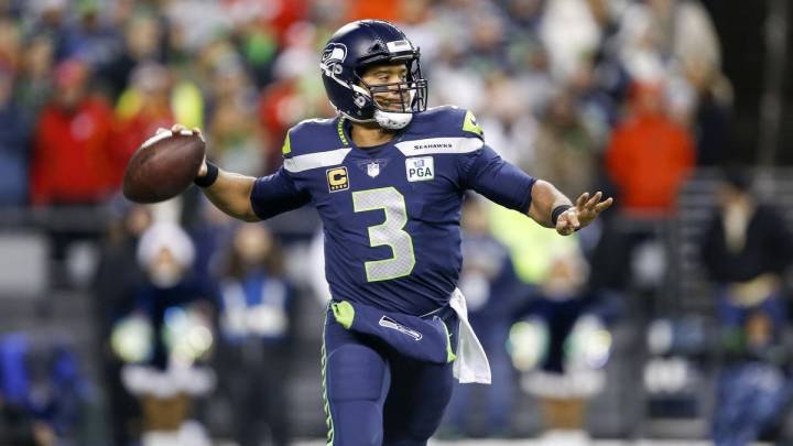 Russell Wilson in action with the Seattle Seahawks