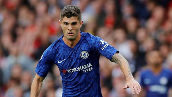 Chelsea's Christian Pulisic in action against Manchester United