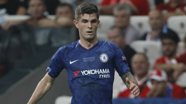 Christian Pulisic in action with Chelsea