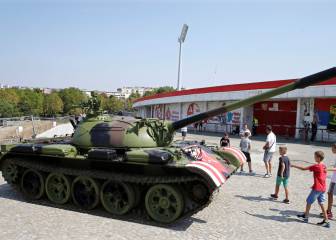 Red Star fans take parking the bus to a whole new level