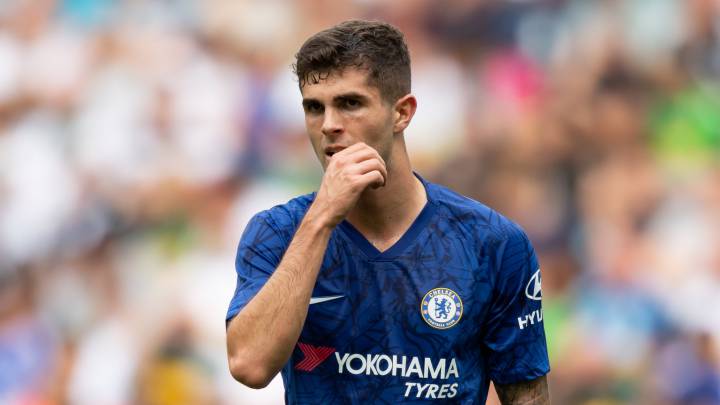 Christian Pulisic in action with Chelsea