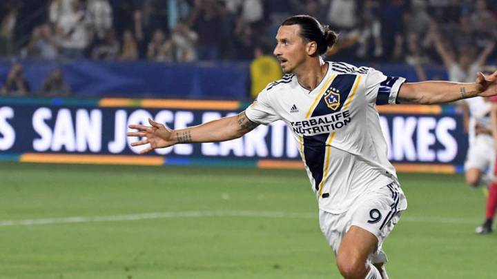 Zlatan Ibrahimovic in action with MLS side, LA Galaxy