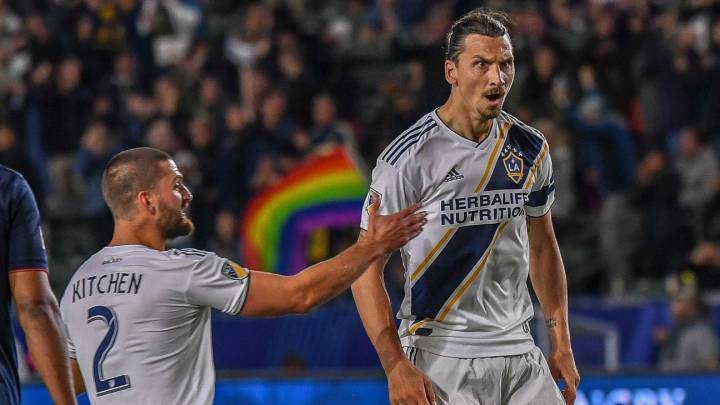 Zlatan Ibrahimovic in action with MLS side, LA Galaxy