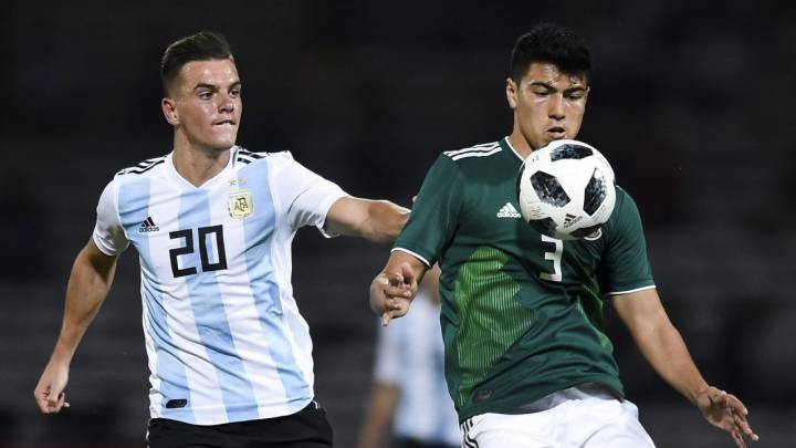 Mexico in action against Argentina during the FIFA international break