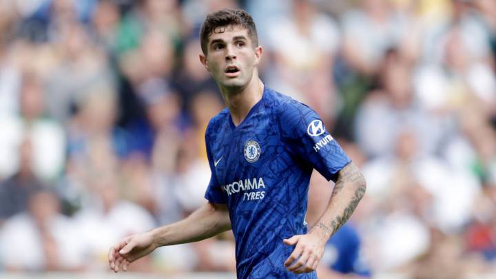 Christian Pulisic in action with Chelsea