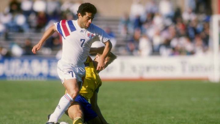 Hugo Perez in action with the USA men's national team
