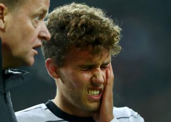 Waldschmidt battered and bruised after heavy collision