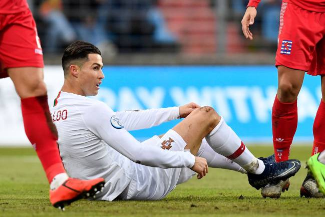 Cristiano Ronaldo in action for Portugal during the recent international break.