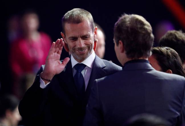 Close calls | UEFA President Aleksander Ceferin at the EURO 2020 draw.
