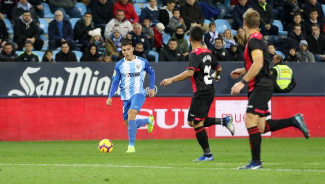 06/01/19 | Hugo Vallejo in action for Málaga against Reus.