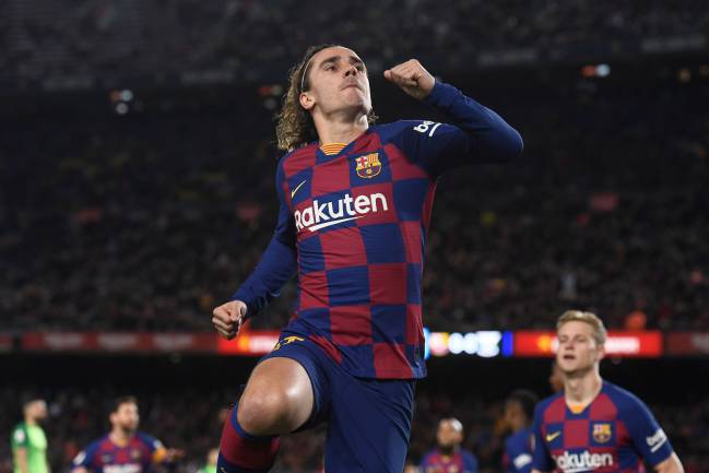 Copa goals | Barcelona's French forward Antoine Griezmann celebrates against Leganés at the Camp Nou.