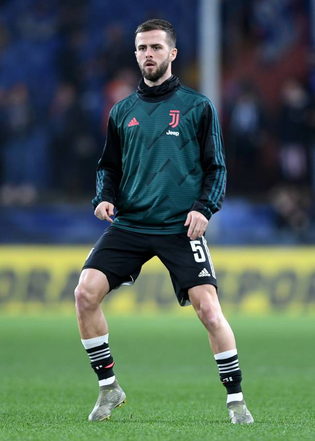 Experience in demand | Juventus' Miralem Pjanic during warm-up.