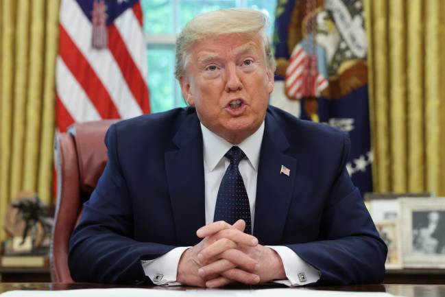 U.S. President Donald Trump in Washington, 28 May 2020.