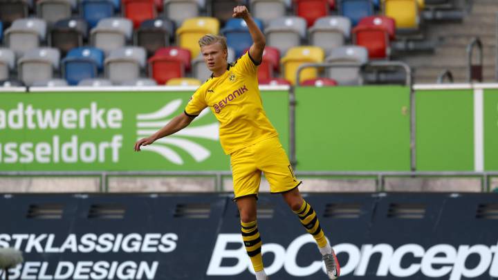 Last minute Haaland goal sinks Dusseldorf but Bayern bite back