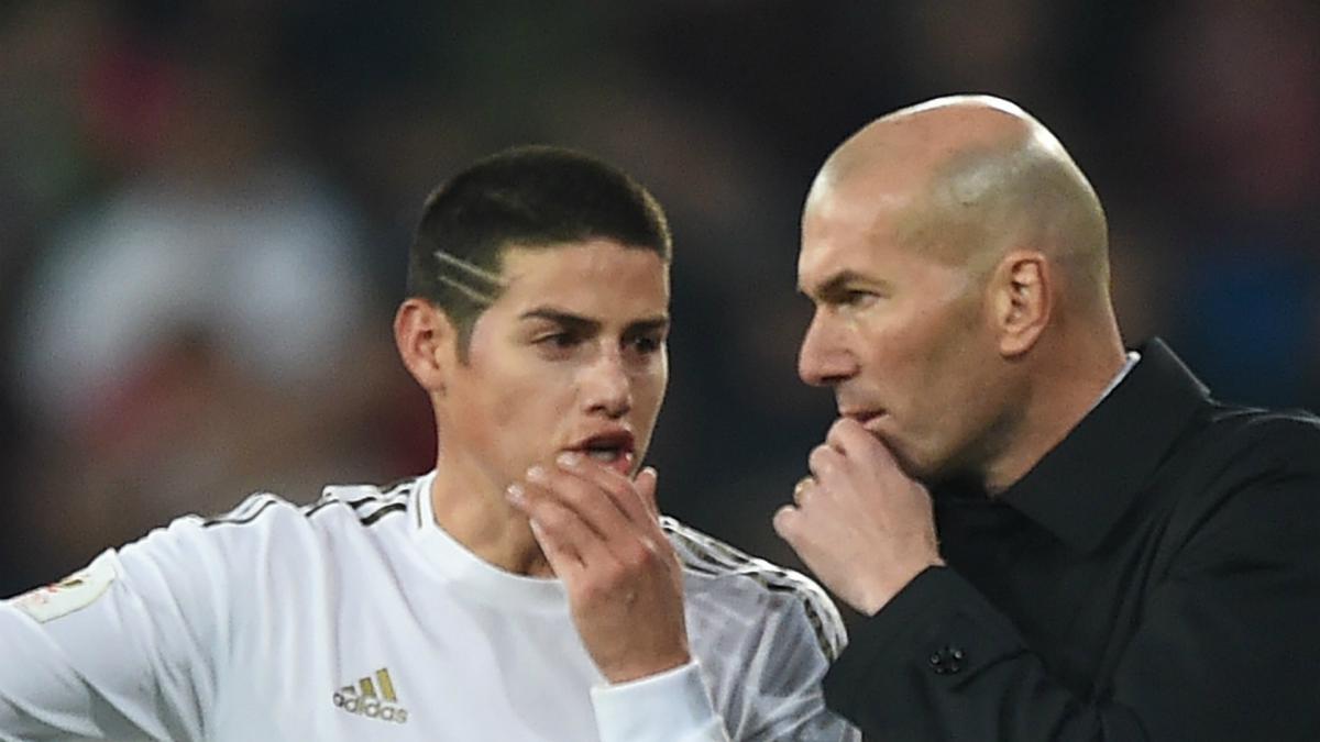Real Madrid's James gets warm birthday greeting from Zidane but remains out in the cold