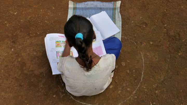 Indian schools and colleges remain closed but children are expected to study at home