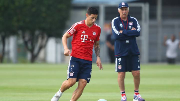 James Rodríguez and Carlo Ancelotti reunited at Everton