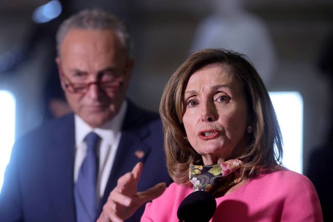 Negotiators | US House Speaker Nancy Pelosi (D-CA) and Senate Minority Leader Chuck Schumer (D-NY).
