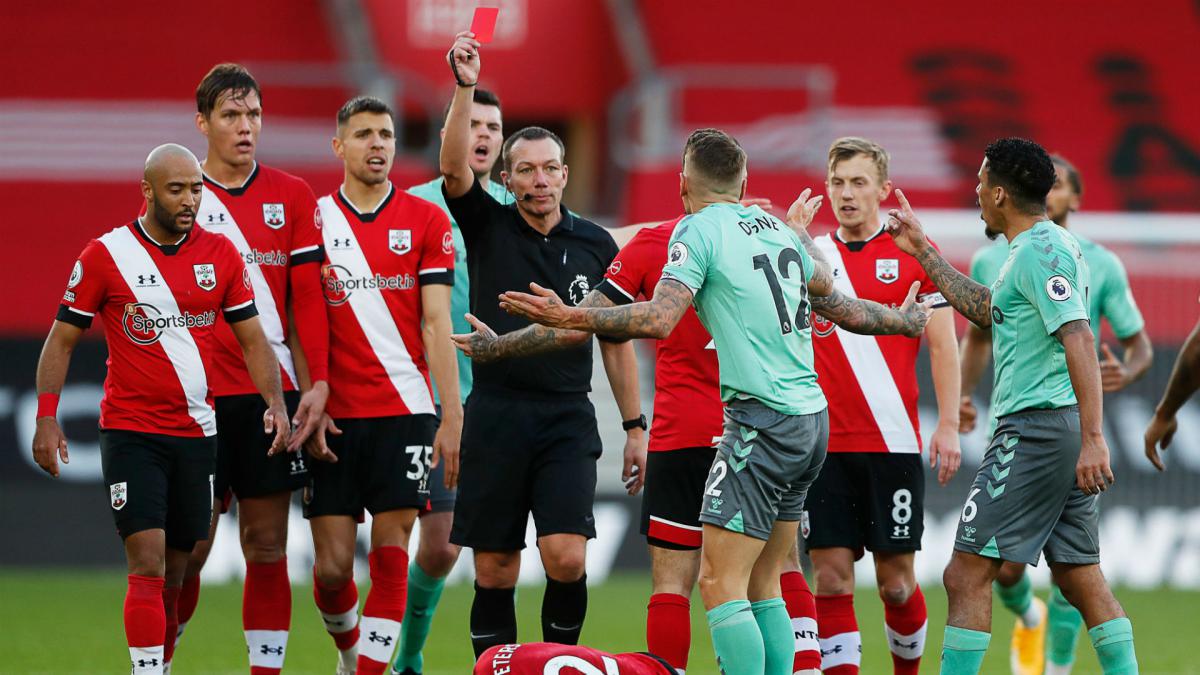 Ancelotti suggests 'joke' Digne red card was down to Pickford-Van Dijk furore