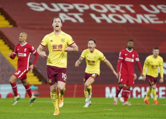 Burnley end Liverpool's unbeaten home record