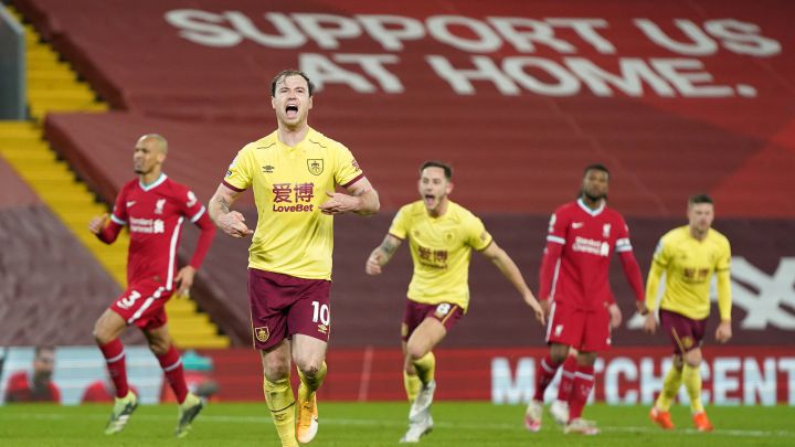 Burnley bring Liverpool's unbeaten home record to an end