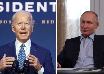 How was the first call between Biden and Vladimir Putin?