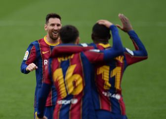Dembele and Messi fire Barcelona to second in LaLiga