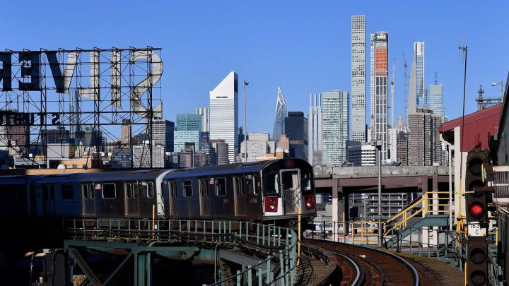 Why have requests for unemployment payments decreased in New York?