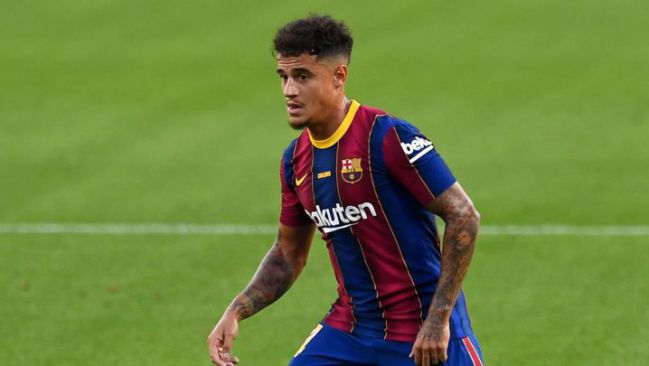 Coutinho in action for Barcelona.
