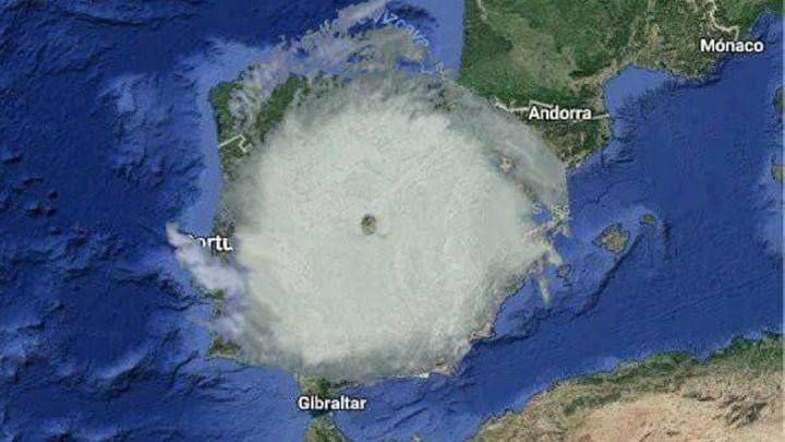 Este tuit te muestra la magnitud real del huracán Irma