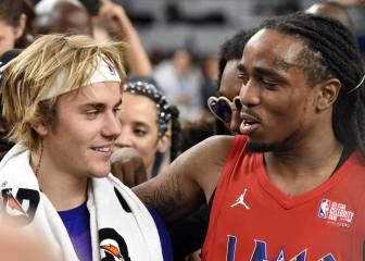El rapero Quavo machaca a Justin Bieber jugando al basket en el All-Star