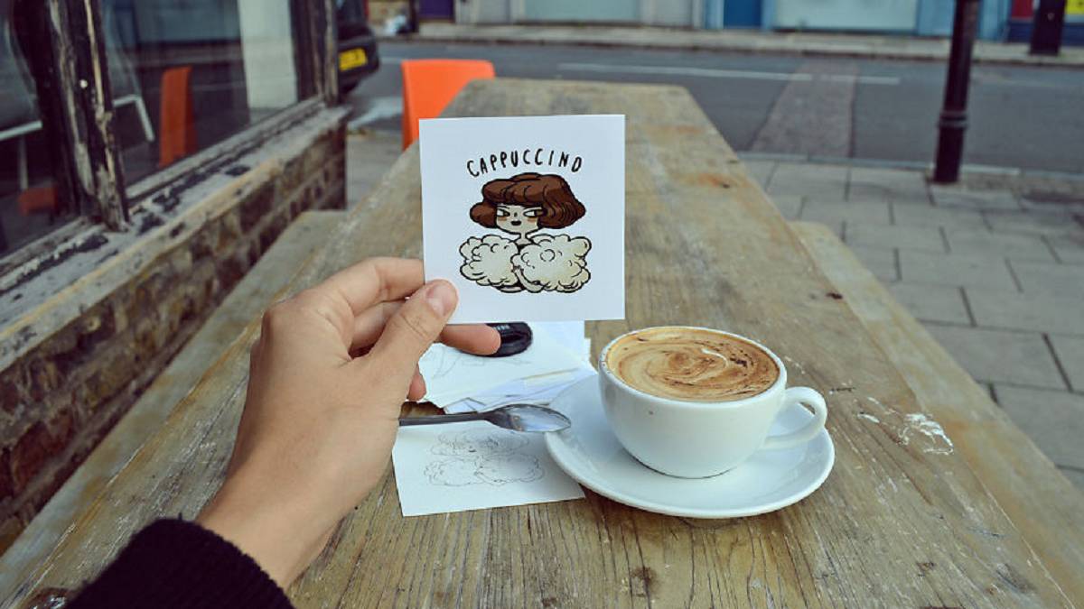 El café como fuente de inspiración para dibujar curiosos personajes