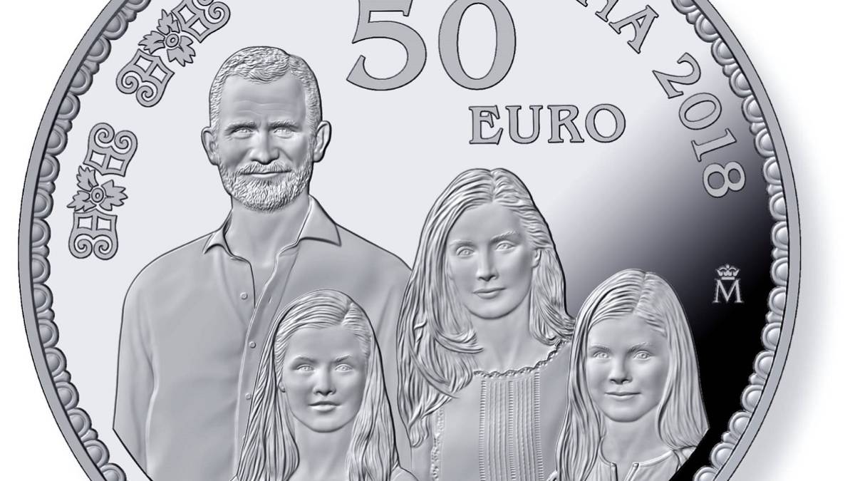 La colección de monedas de los Reyes y sus hijas que tiene poco parecido con la realidad