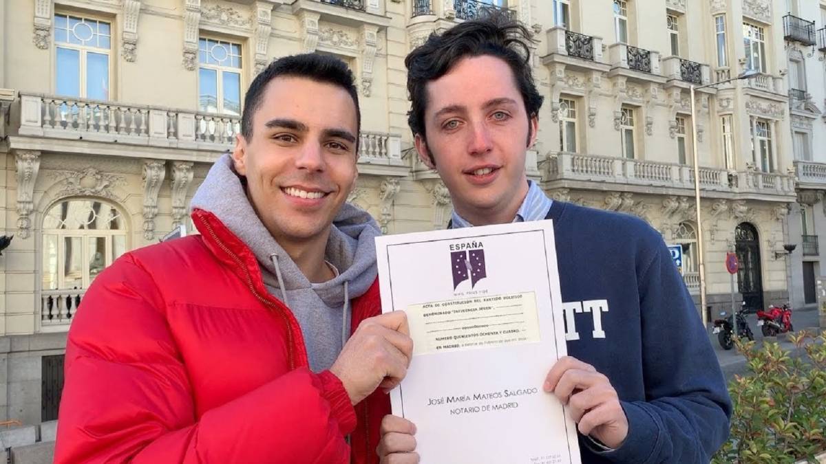 El Pequeño Nicolás ha fundado un partido, 'Influencia joven': estas son sus ideas