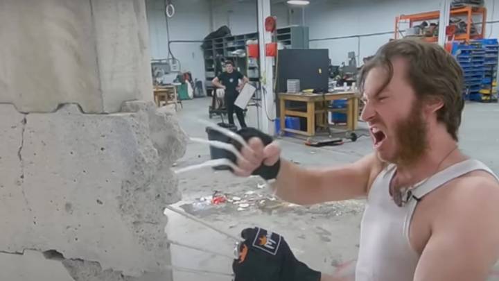 Este youtuber ha creado unas garras como las de Lobezno capaces de romper hormigón